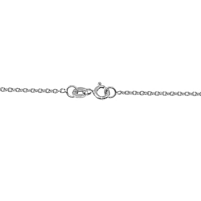J Francis Embellished with Light Colorado Topaz Crystal by Swarovski Necklace in Rhodium Over Sterling Silver 18 Inches
