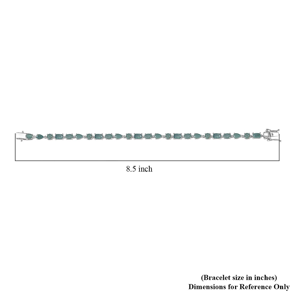 Grandidierite 11.00 ctw Link Bracelet in Rhodium Over Sterling Silver (8.00 In) image number 4