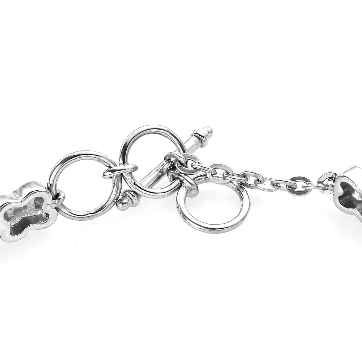 Mojave Blue Turquoise 17.40 ctw Bracelet in Stainless Stee (7.00 In)  image number 3