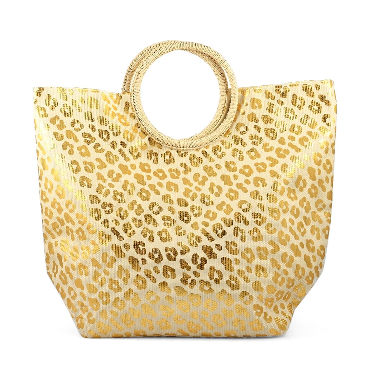Boston International Gold Leopard Pattern Tote Bag image number 0