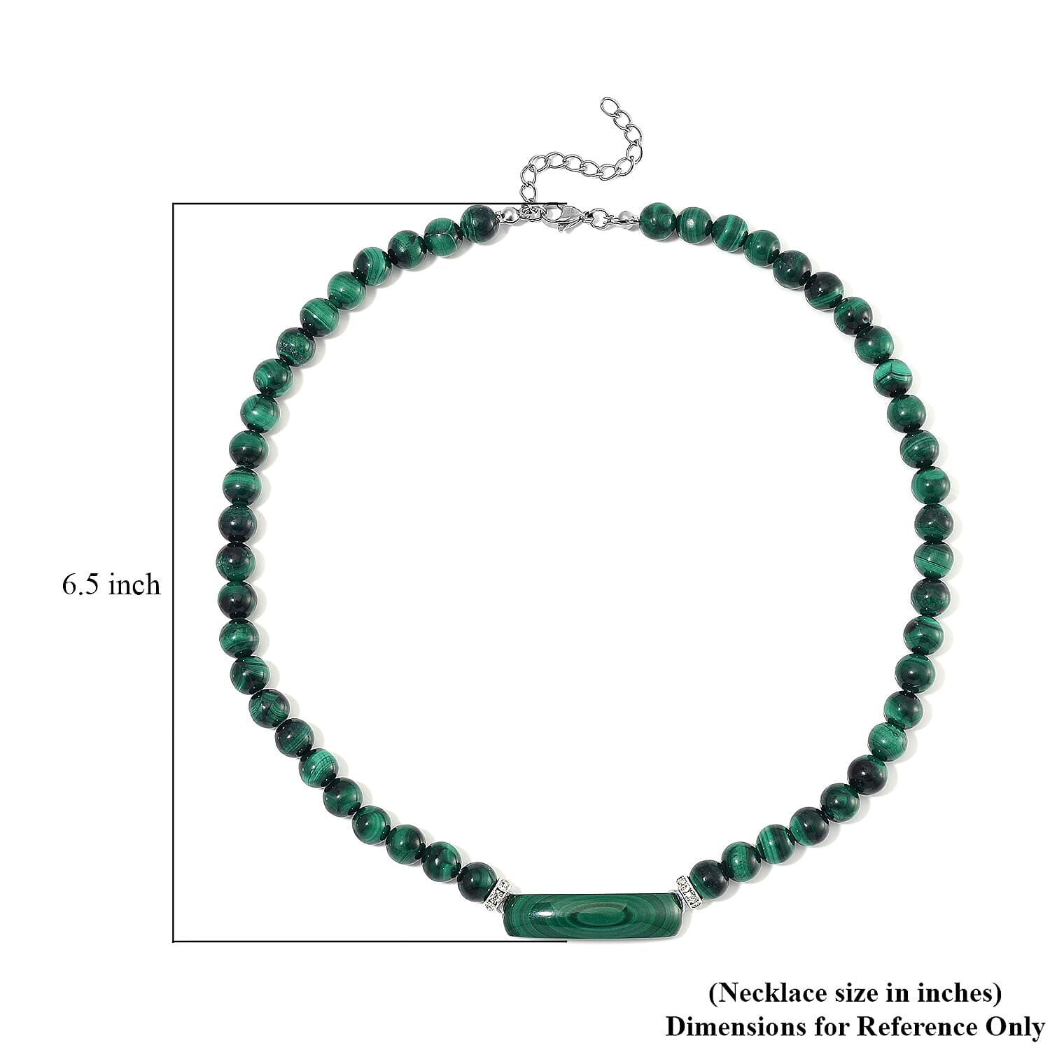 Buy African Malachite and Austrian Crystal 320.00 ctw Beaded with