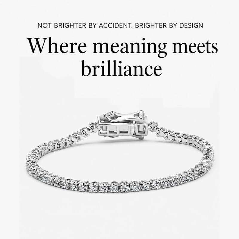 D'Joy Lab Grown Diamond I2-I3 1.00 ctw Bracelet in Rhodium Over Sterling Silver (6.50 In)