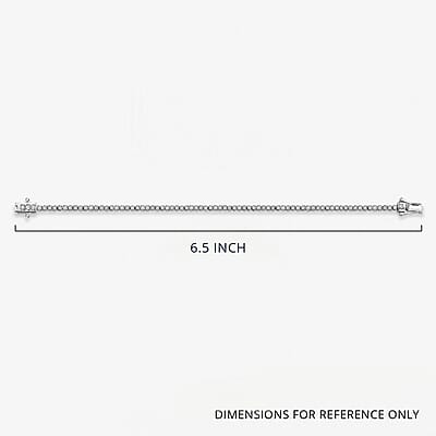 D'Joy Lab Grown Diamond I2-I3 1.00 ctw Bracelet in Rhodium Over Sterling Silver (6.50 In)