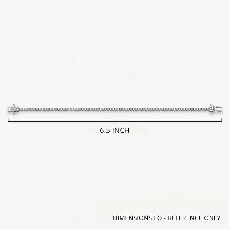 D'Joy Lab Grown Diamond I2-I3 1.00 ctw Bracelet in Rhodium Over Sterling Silver (6.50 In)