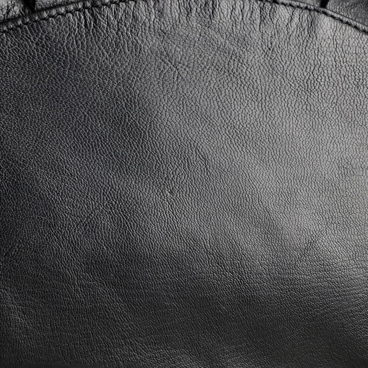Black Genuine Leather Digital Print Handbag image number 9