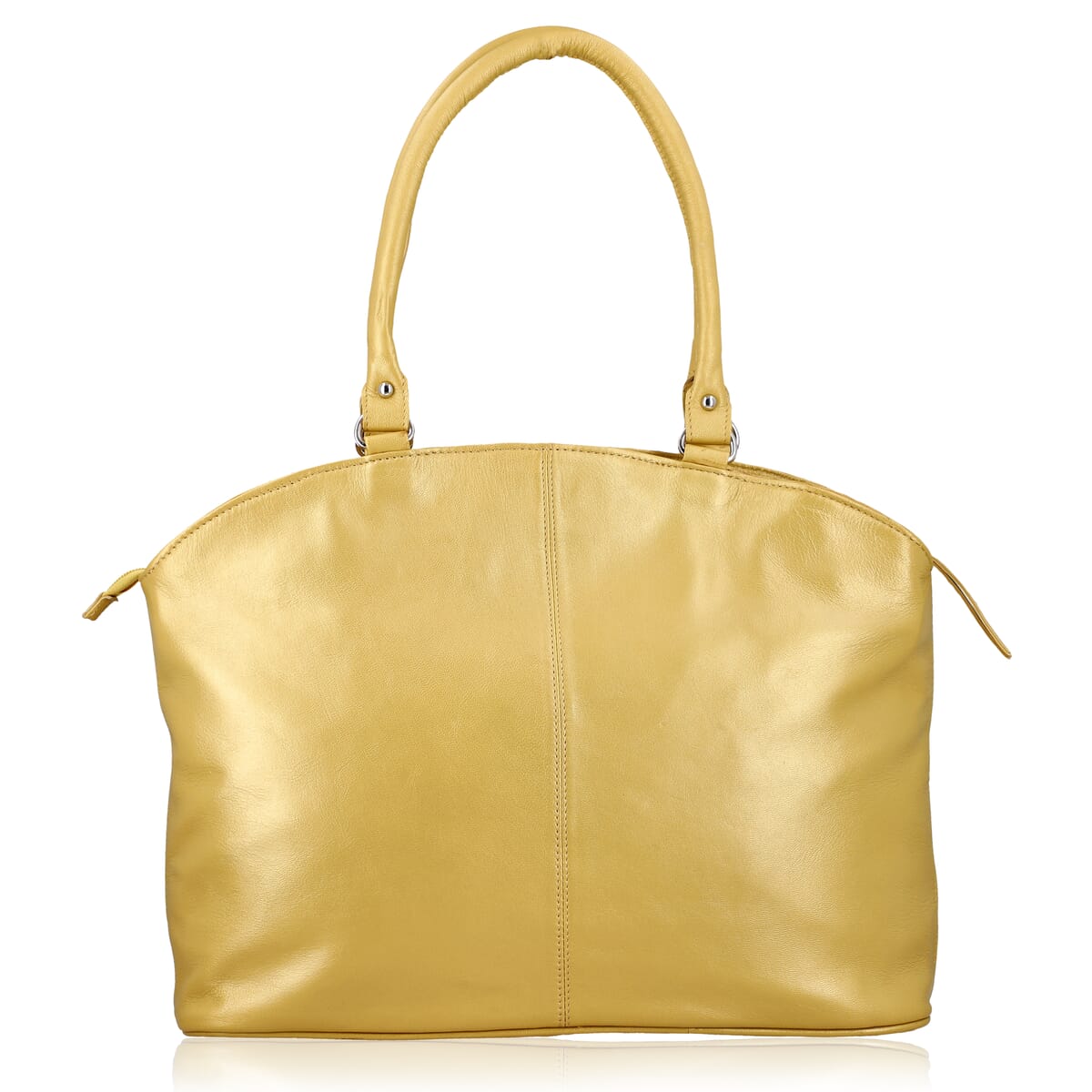 Metallic Golden Genuine Leather Digital Print Handbag image number 6