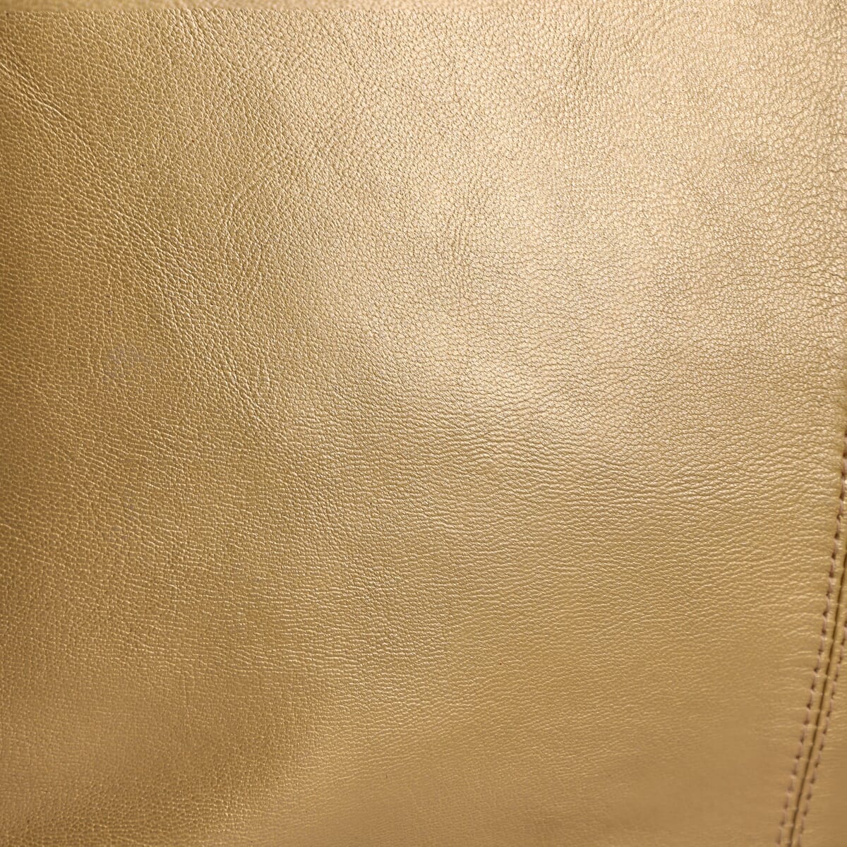 Metallic Golden Genuine Leather Digital Print Handbag image number 9