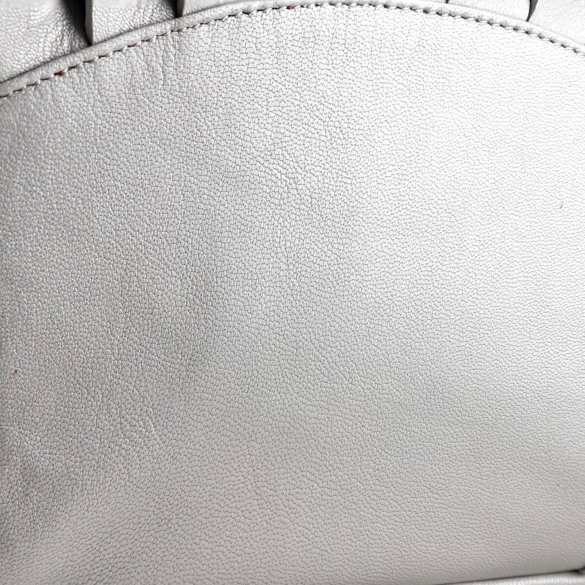 Metallic Silver Genuine Leather Digital Print Handbag image number 9
