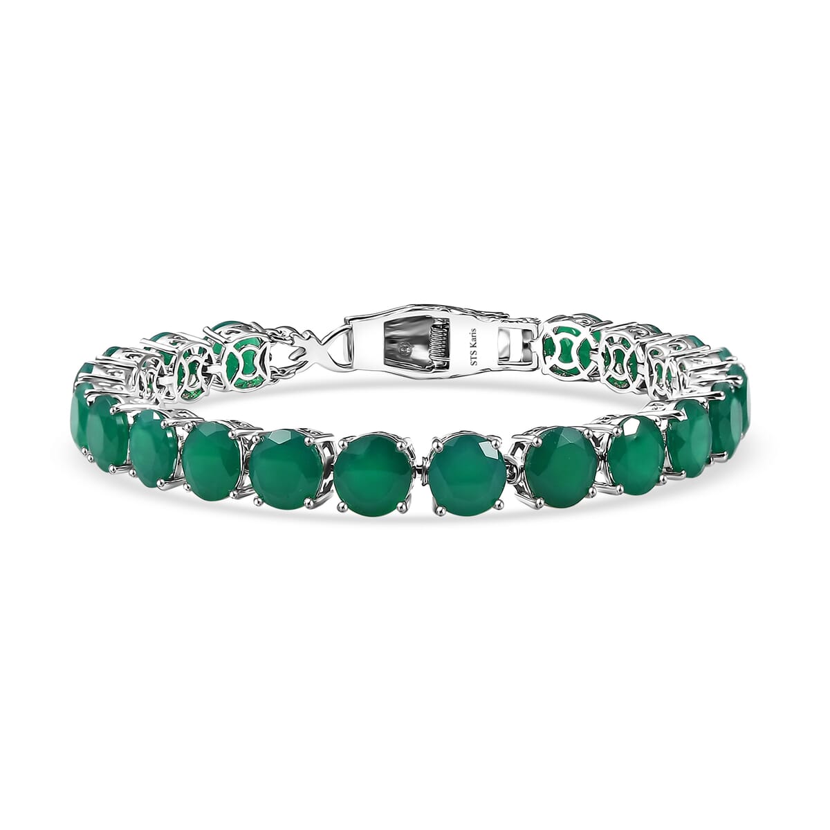 Karis Verde Onyx 36.00 ctw Bracelet in Platinum Bond (8.00 In) image number 0