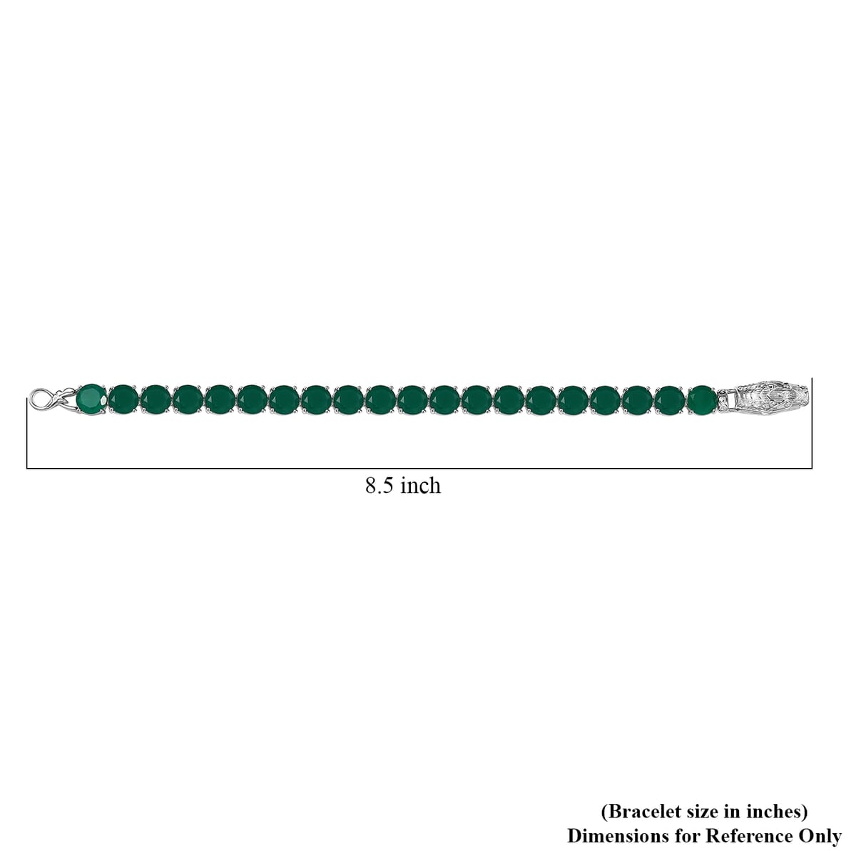 Karis Verde Onyx 36.00 ctw Bracelet in Platinum Bond (8.00 In) image number 4