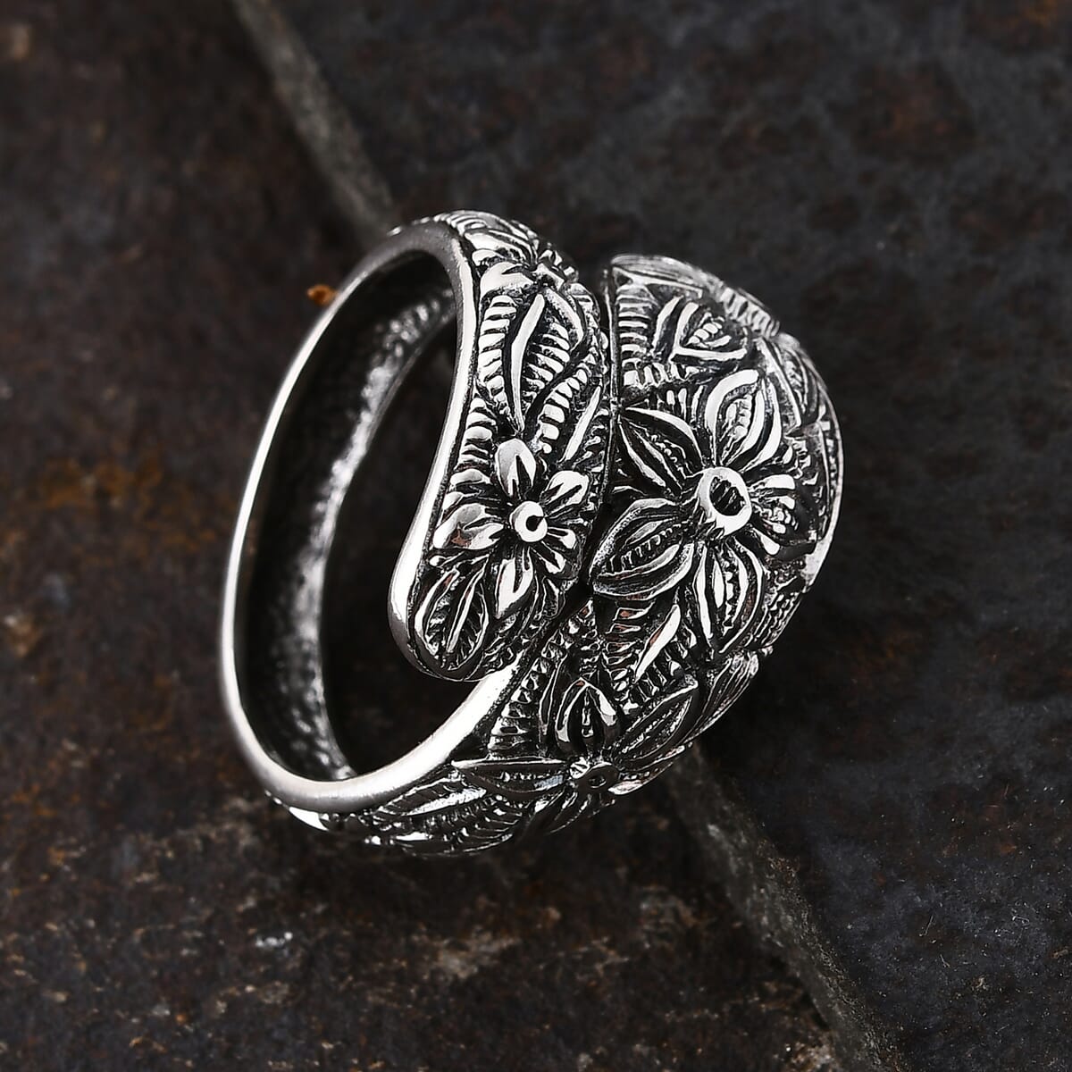 Bali Legacy Sterling Silver Frangipani Ring (Size 10.0) 5.50 Grams image number 1