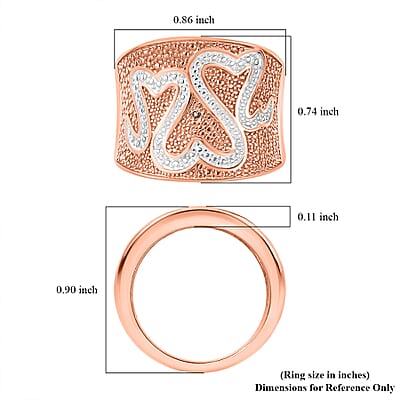 Karis Natural Champagne Diamond Accent Fancy Ring in 18K RG Plated (Size 10.0)