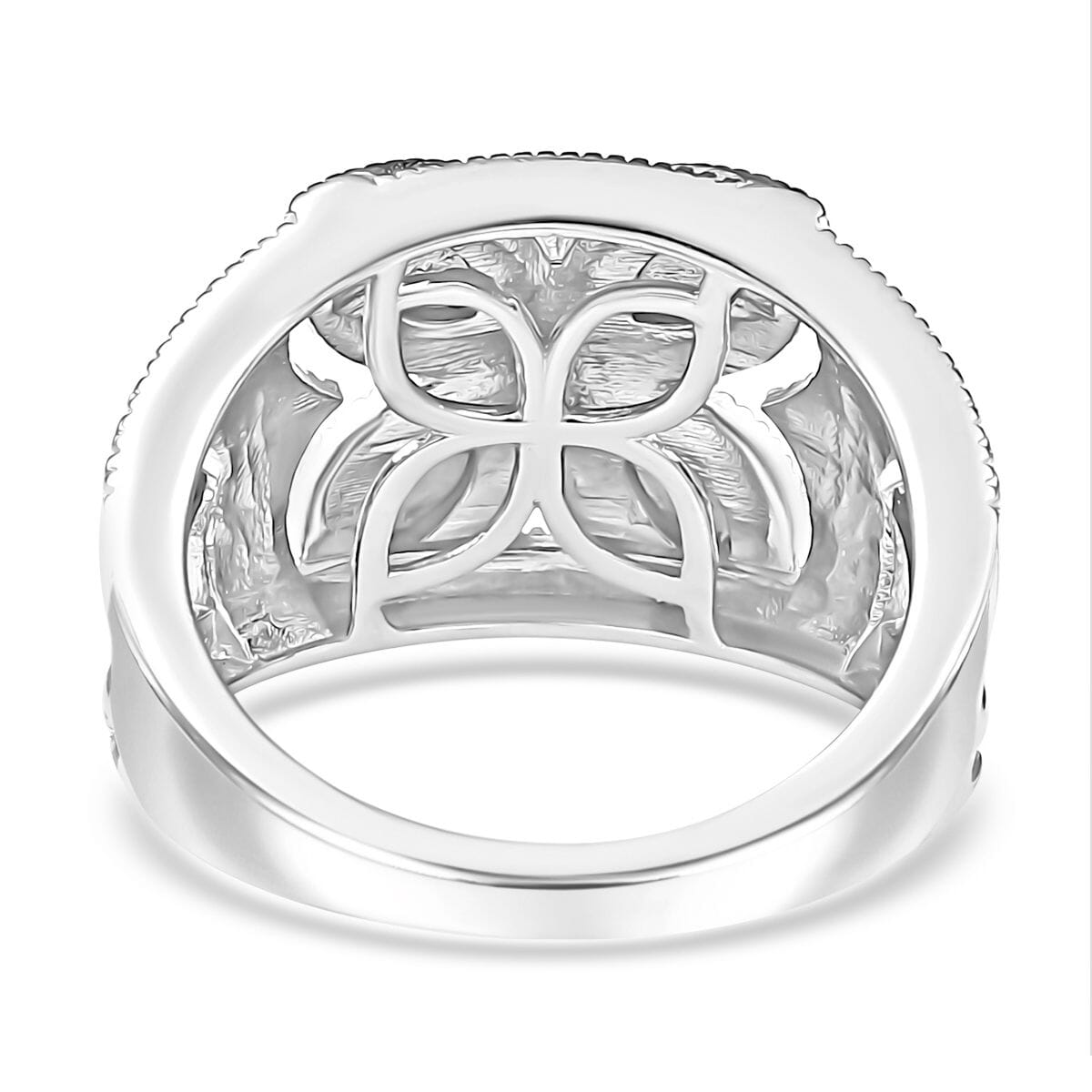 Karis Diamond Accent Cluster Ring in Platinum Bond (Size 5.0) image number 4