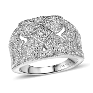 Karis Diamond Accent Cluster Ring in Platinum Bond (Size 6.0)