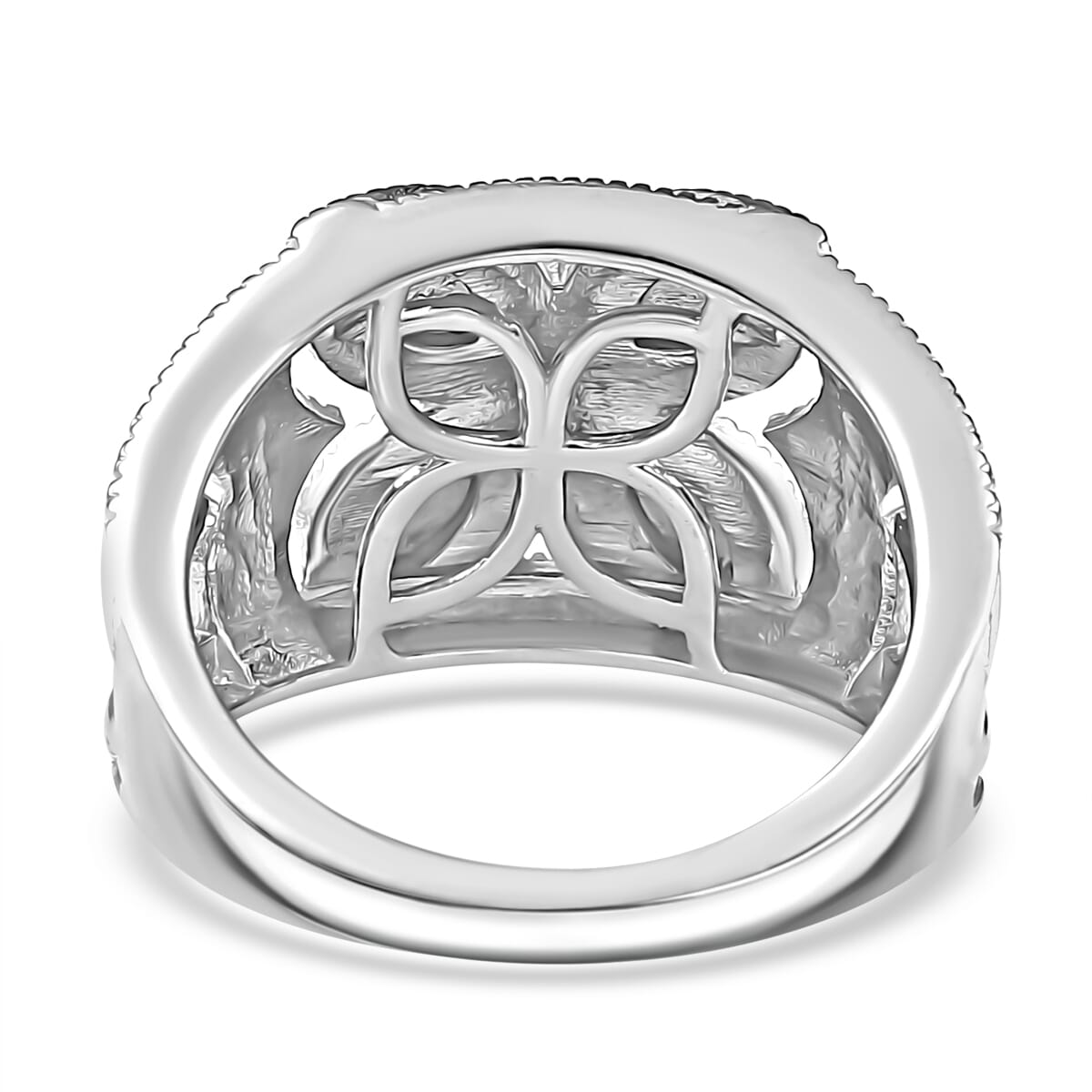 Karis Diamond Accent Cluster Ring in Platinum Bond (Size 8.0) image number 4