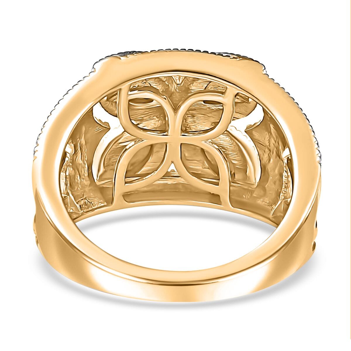 Karis Diamond Accent Cluster Ring in 18K YG Plated (Size 7.0) image number 4