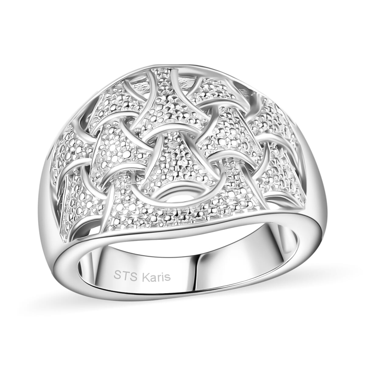 Karis Diamond Accent Fancy Ring in Platinum Bond (Size 9.0) image number 0