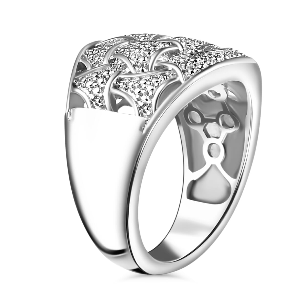 Karis Diamond Accent Fancy Ring in Platinum Bond (Size 9.0) image number 3