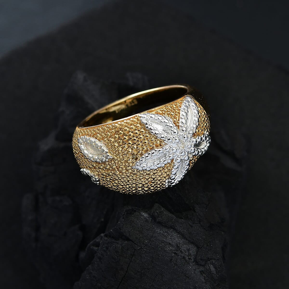 Karis Yellow Diamond Accent Shooting Star Ring in 18K YG Plated (Size 7.0) image number 1