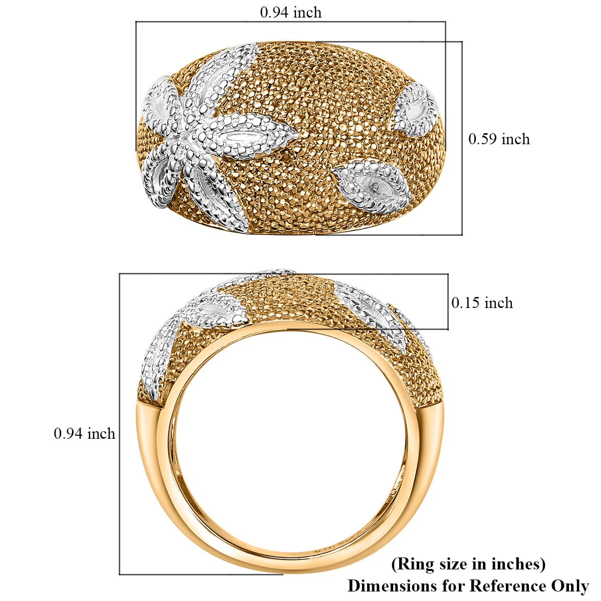 Karis Yellow Diamond Accent Shooting Star Ring in 18K YG Plated (Size 7.0) image number 5