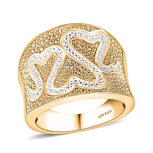 Karis Yellow Diamond Fancy Ring 18K YG Plated (Size 6.0)