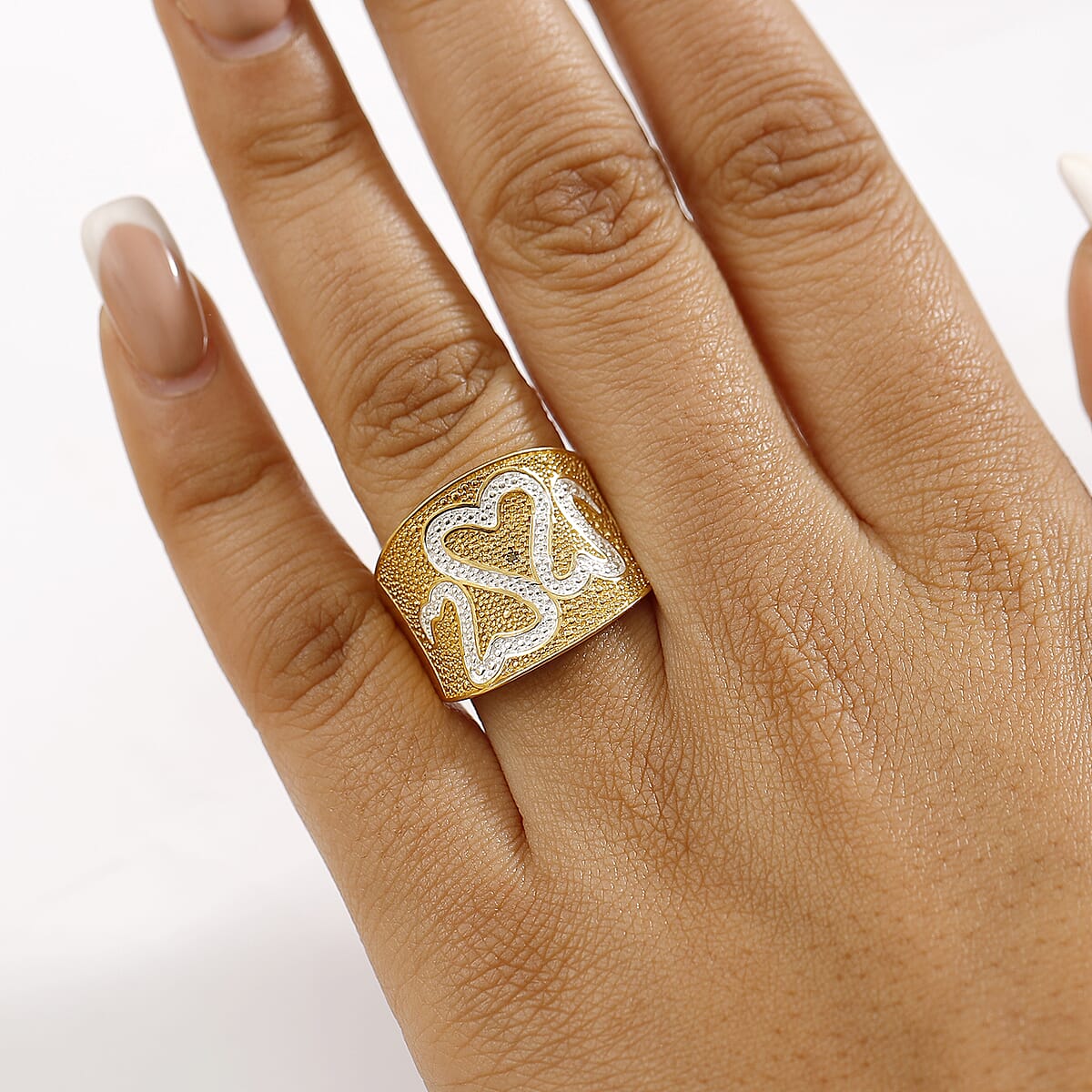 Karis Yellow Diamond Fancy Ring 18K YG Plated (Size 6.0) image number 2