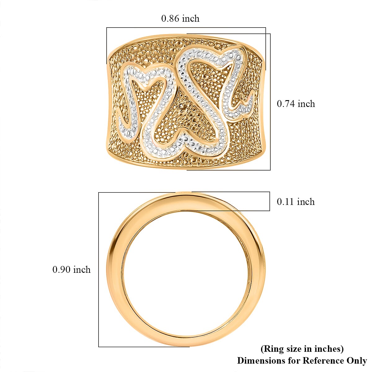 Karis Yellow Diamond Fancy Ring 18K YG Plated (Size 6.0) image number 5