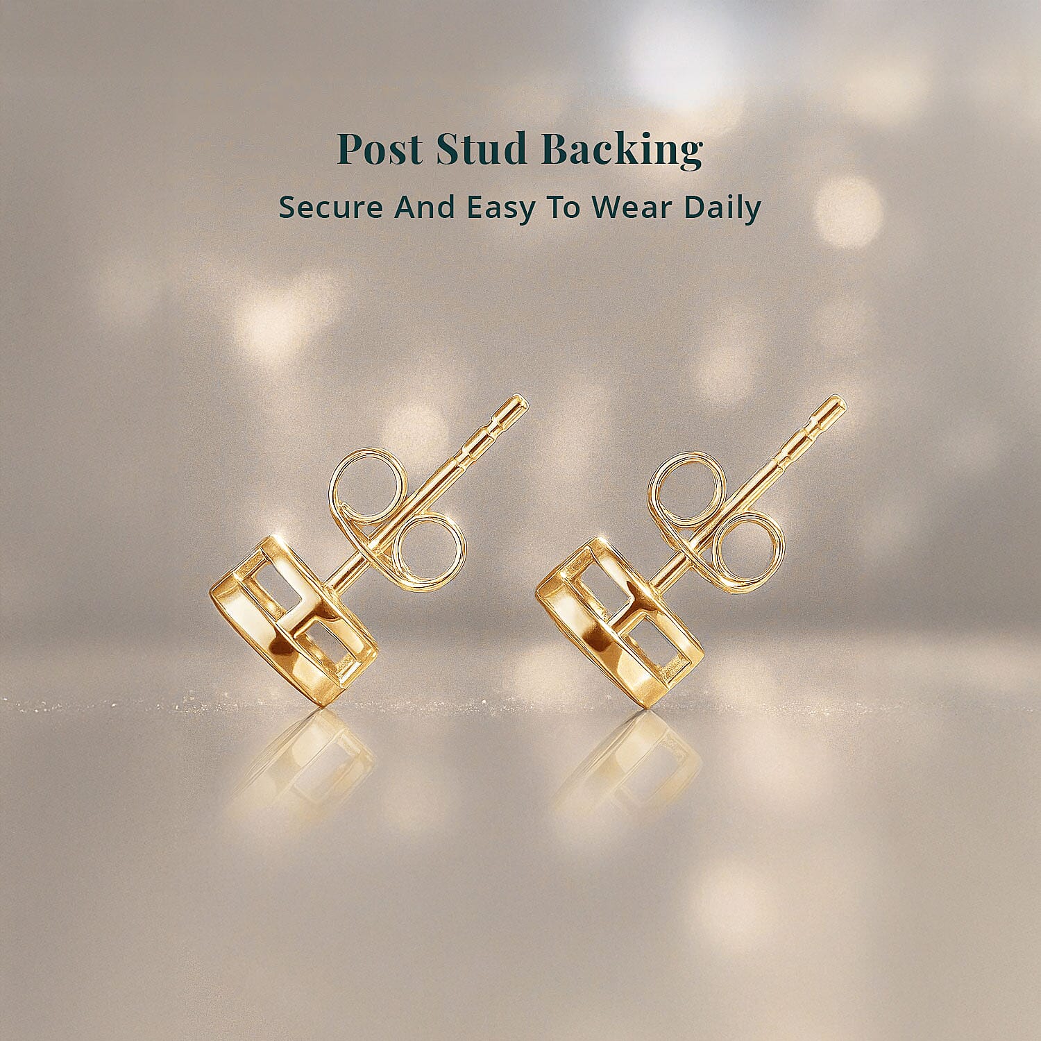 Luxuriant Lab Grown Diamond G-H, SI 0.20 ctw Celestial Stud Earring in 18K Vermeil Yellow Gold Over Sterling Silver