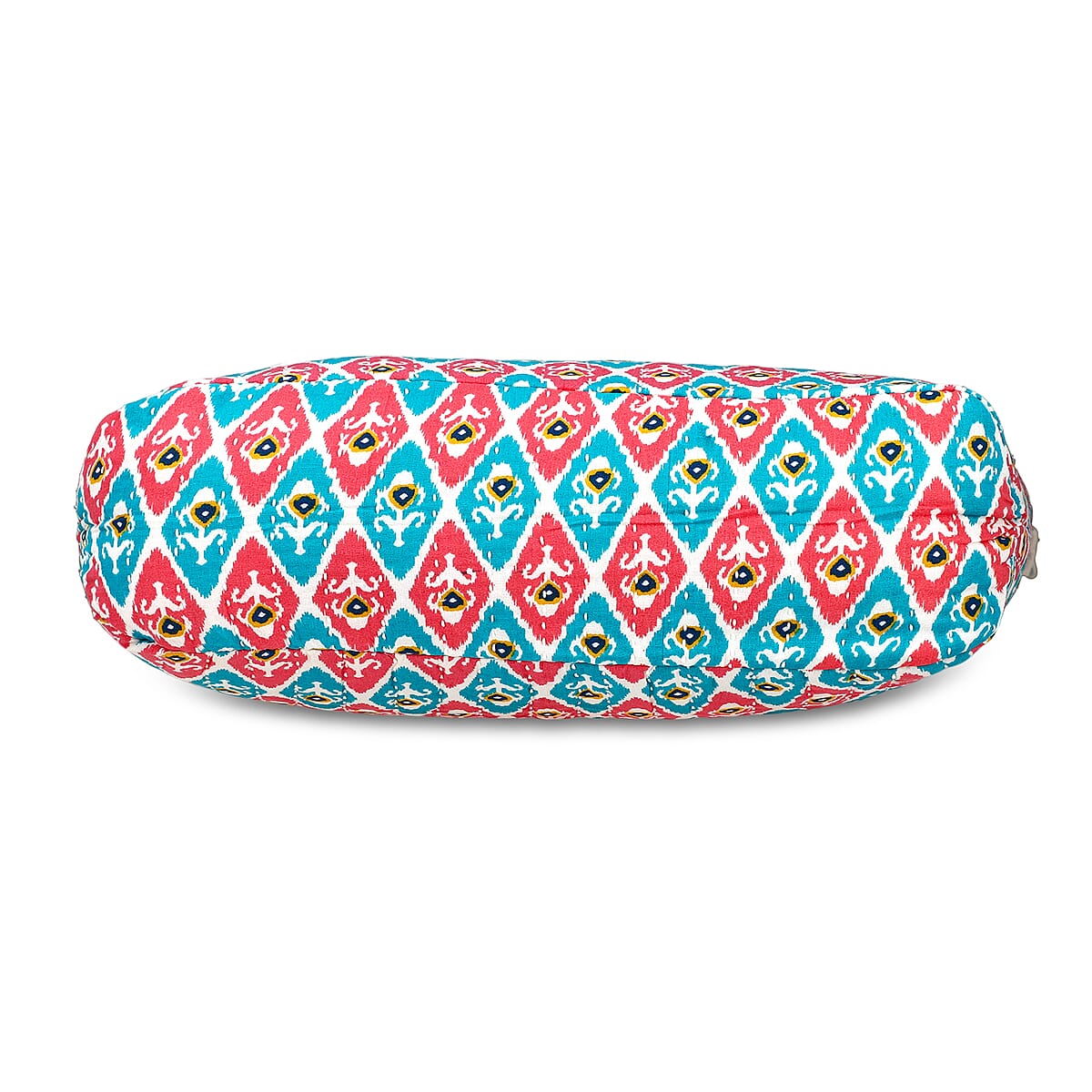 Multi Color Ikat Pattern Hand Stitched Kantha Cotton Tote Bag image number 5