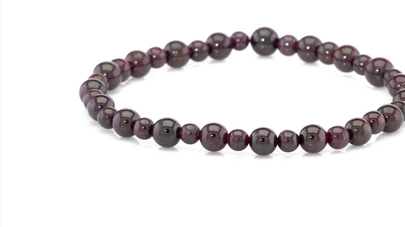 Mozambique Garnet Beaded 65.00 ctw Stretch Bracelet (7.25 In)