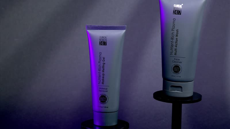 Clinical Results 24/7 Nutrient-Rich Plasma Multi-Action Wash (6oz) & Melting Gel (3.3oz) Made in US