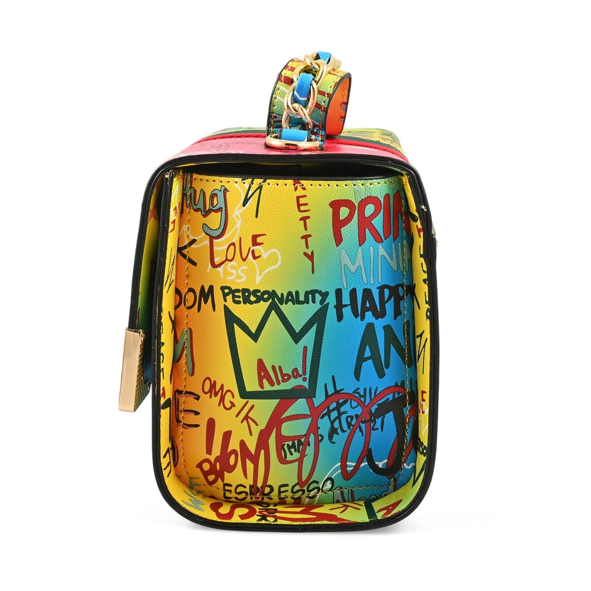 Chunma Graffiti Art, Set of 2, Multi Color Vegan Leather Crossbody Bag with Wallet image number 2