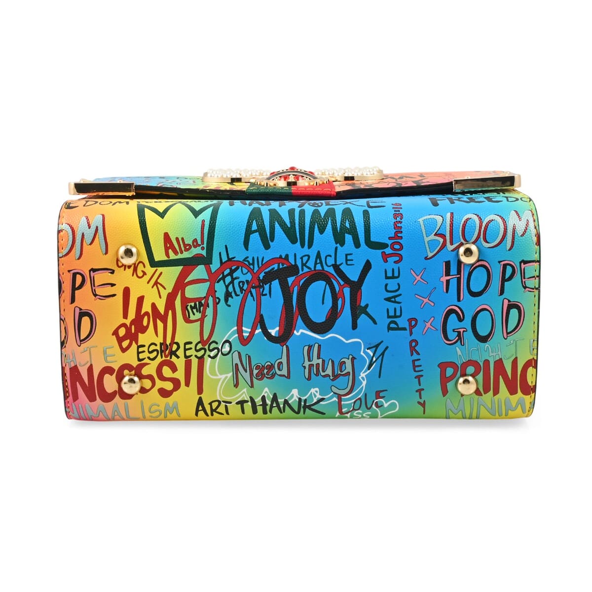 Chunma Graffiti Art, Set of 2, Multi Color Vegan Leather Crossbody Bag with Wallet image number 4
