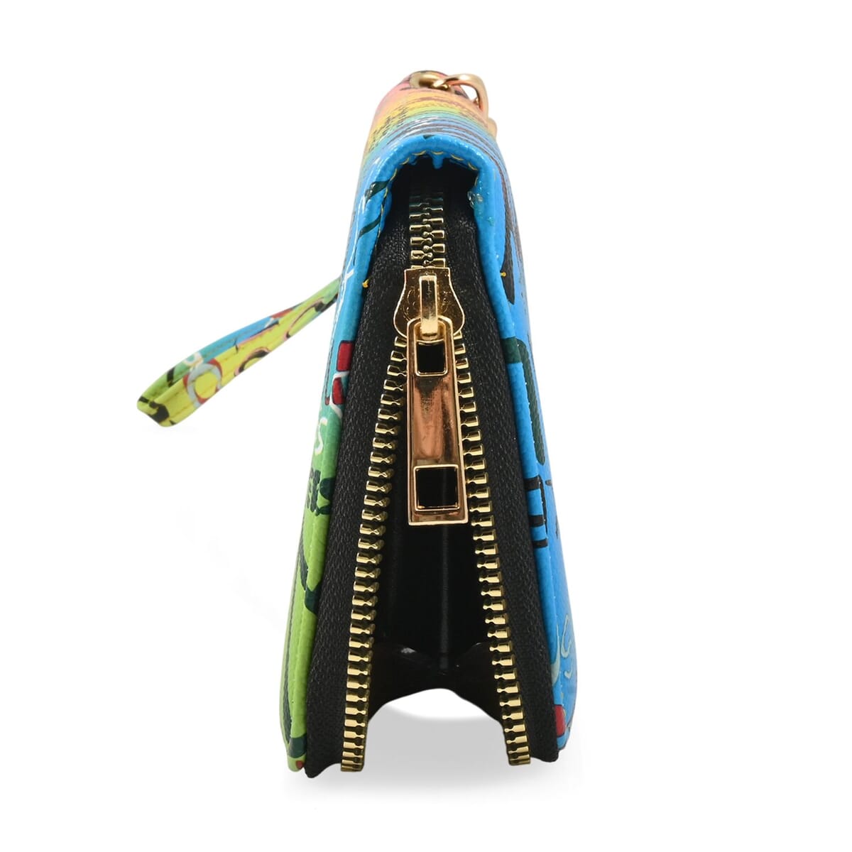 Chunma Graffiti Art, Set of 2, Multi Color Vegan Leather Crossbody Bag with Wallet image number 6