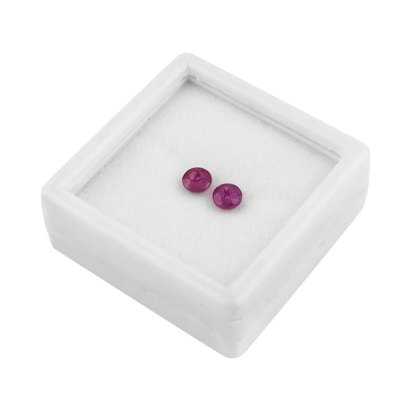 Niassa Ruby (FF) Set of 2 (Rnd 5 mm) 1.33 ctw
