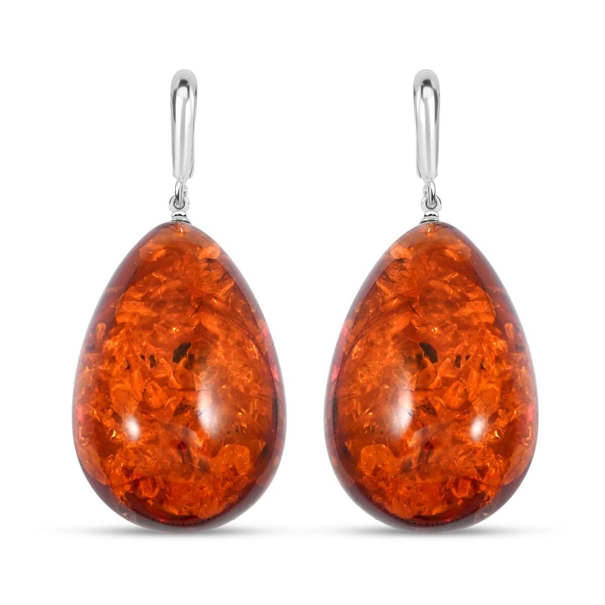 Baltic Amber Earrings in Sterling Silver  image number 0