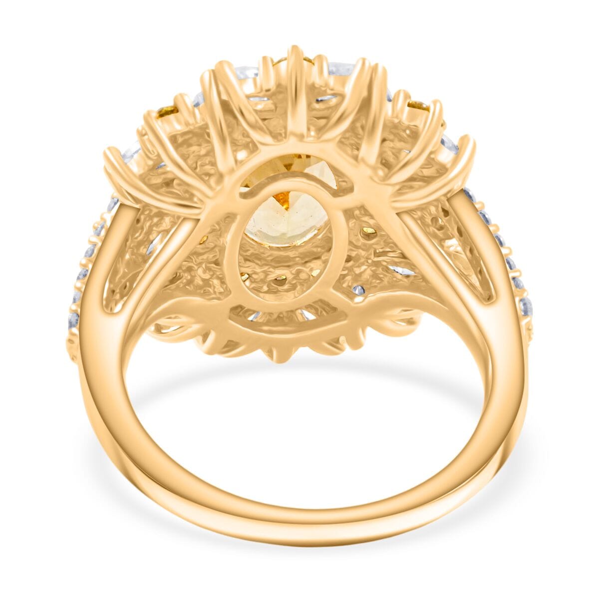 Brazilian Heliodor and Multi Gemstone 4.00 ctw Ring in 18K Vermeil YG Over Sterling Silver (Size 7.0) image number 4