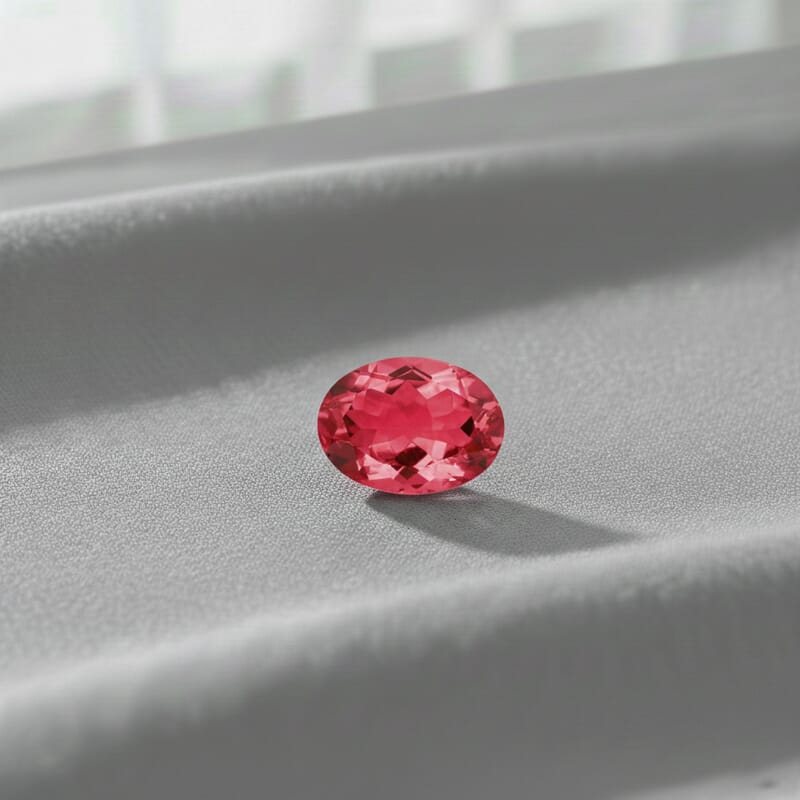 Luxuriant Lab Grown AAAA Bixbite (Oval 8x6 mm) 1.00 ctw