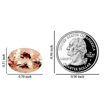 Certified and Appraised AAAA Marropino Morganite (Oval 18x13 mm) 10.00 ctw