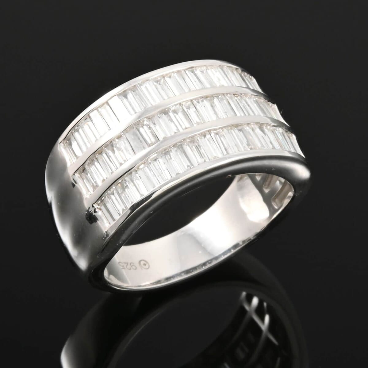 Luxuriant Lab Grown Diamond 1.05 ctw Ring in Sterling Silver (Size 8.0) image number 1