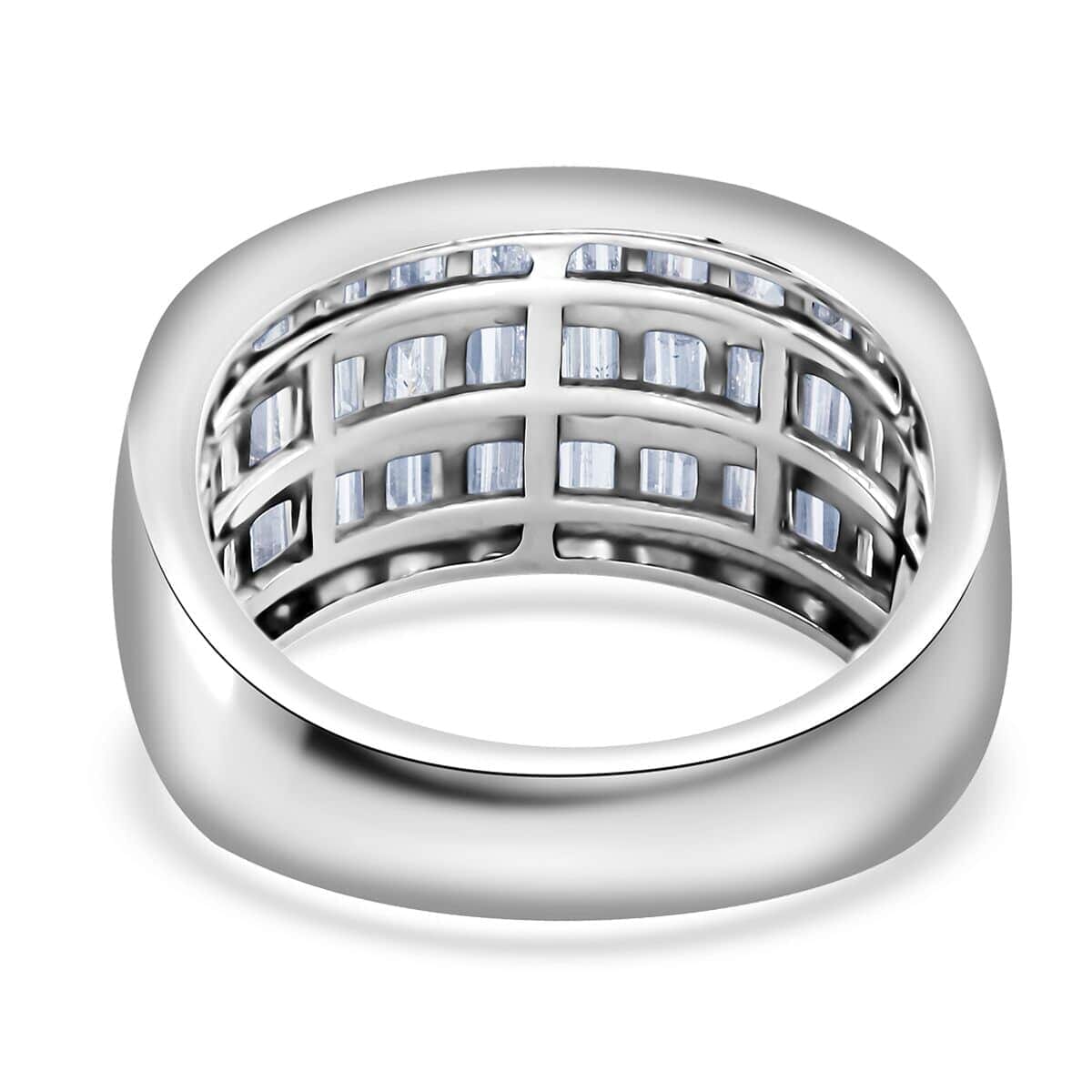 Luxuriant Lab Grown Diamond 1.05 ctw Ring in Sterling Silver (Size 8.0) image number 4