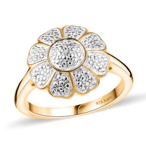 Karis Diamond Accent Floral Ring in 18K YG Plated (Size 10.0)