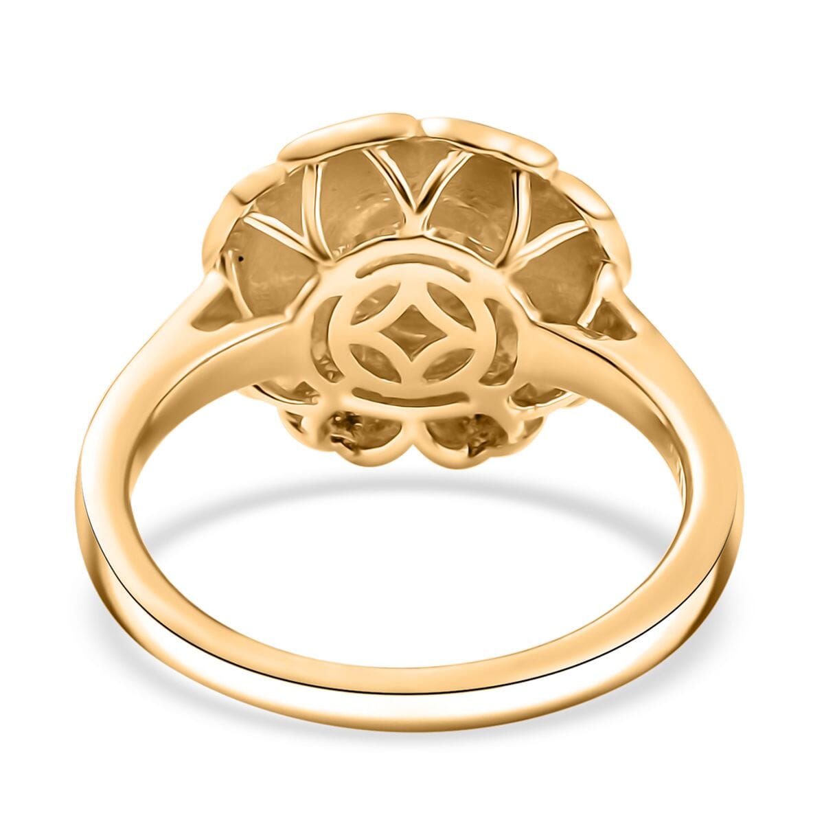 Karis Diamond Accent Floral Ring in 18K YG Plated (Size 10.0) image number 4