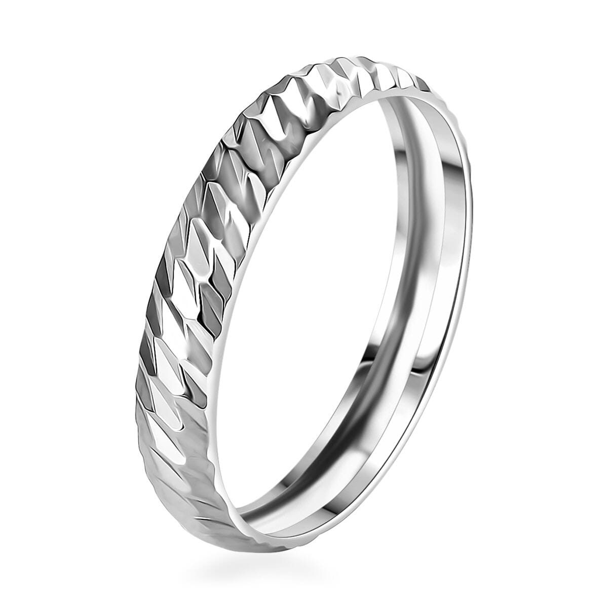 Wave Band Ring in 950 Platinum (Size 6.0) 1.85 Grams image number 3