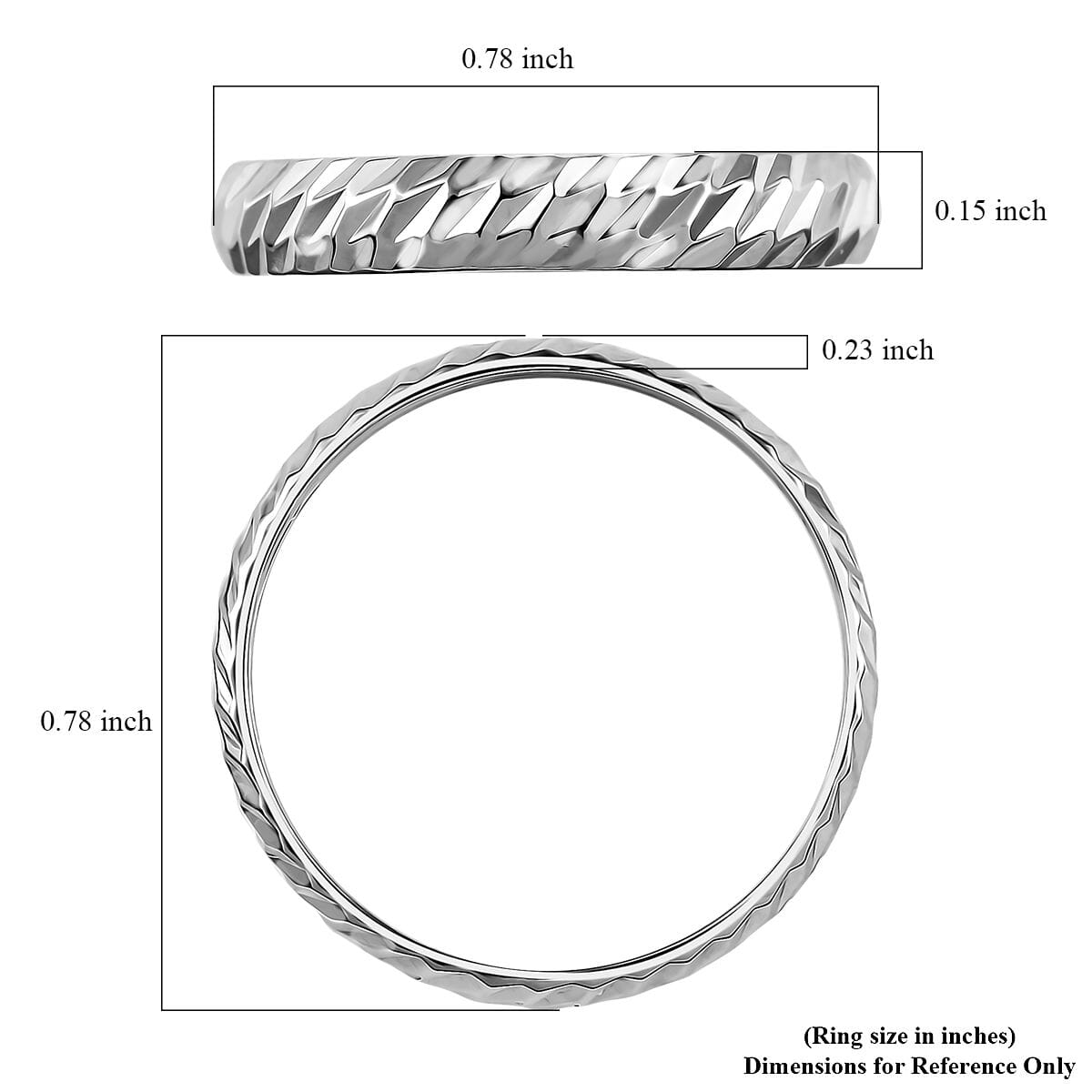 Wave Band Ring in 950 Platinum (Size 6.0) 1.85 Grams image number 5