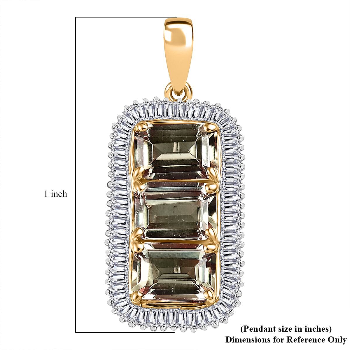 Certified & Appraised Luxoro AAA Turkizite and I2 Diamond 3.85 ctw Pendant in 14K Yellow Gold (Del. in 12-15 Business Days)