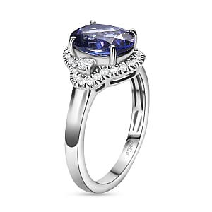 Rhapsody AAAA Tanzanite and Diamond E-F VS 3.00 ctw Ring in 950 Platinum (Size 8.0) 5.98 Grams