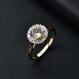 Luxoro AAA Turkizite and Diamond I2 1.70 ctw Ring in 10K Yellow Gold (Size 7.0)