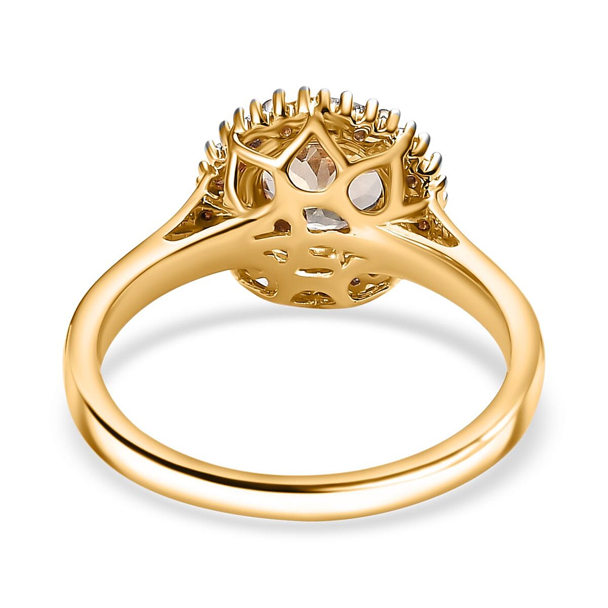14K Yellow Gold  AAA   Turkizite ,  White Diamond  I2 Solitaire Ring ,  Gold Wt. 3.5 g 2.09 ctw image number 4