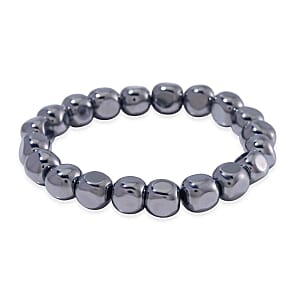 Terahertz Trapezoid Beaded Stretch 128.50 ctw Bracelet (7.00-7.50 In)